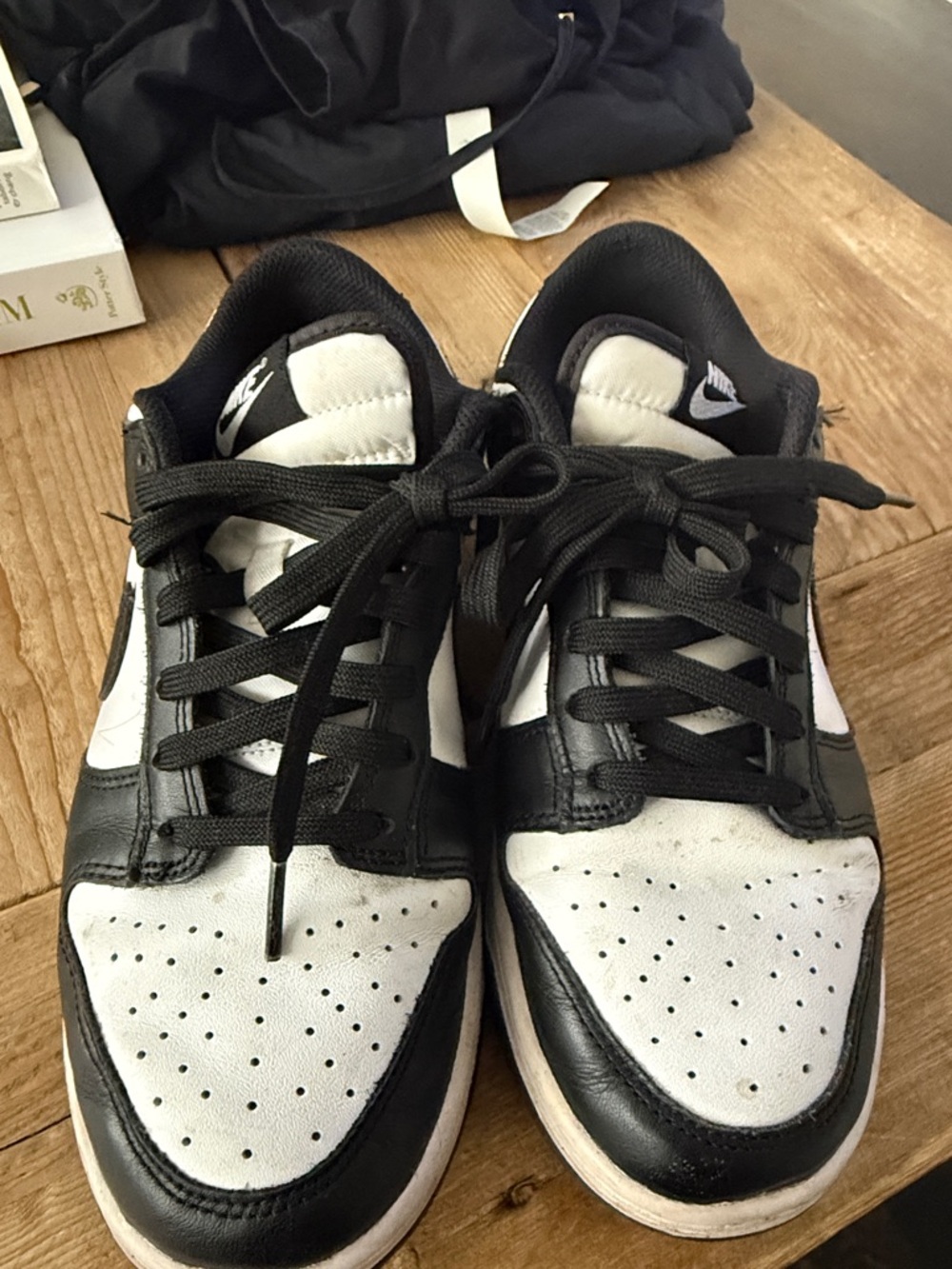 Nike ladies Black and White Low-Top Sneakers